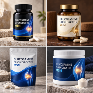 Capsules de Glucosamine, Chondroïtine et MSM Naturelles Marque Blanche OEM – 90 Comprimés – Complément de Soutien Articulaire pour Adultes – Personnalisable - Product Image 3