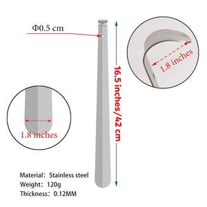 Chausse-pied long en métal - Chausse-pied pour hommes, femmes, enfants, seniors, chausse-pieds de 16,5 pouces de long pour bottes, ou chausse-pieds extra longs - Product Image 4