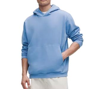 Sweat à capuche bleu clair coupe régulière personnalisé 100% coton Offre Spéciale vierge sweats à capuche surdimensionnés décontracté Hip Hop Streetwear pull à capuche - Product Image 1