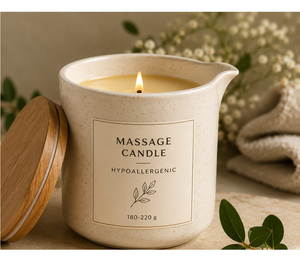 Premium Eco-Friendly Massage Candle <b>Lavender</b> Chamomile Fragrance Essential Oil Blend for Long Lasting Luxury Spa Experience Body - Product Image 4