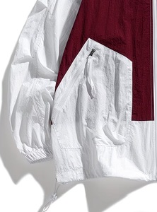 Windbreaker <b>Jacket</b> for <b>Men</b> Breathable Windproof <b>Running</b> Outdoor Canvas Sporty Hooded Zipper Closure Polyester Material - Product Image 4
