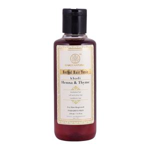Vente en gros Khadi naturel ayurvédique huile capillaire tonique au henné et au thym sans huile minérale - Product Image 1
