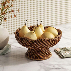 Tazón de ratán tejido a mano de Vietnam, exhibición decorativa para servir alimentos para mesa y celebraciones navideñas - Product Image 2