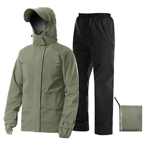 Chaqueta de lluvia larga de invierno de diseño personalizado para hombres High Street Style Tallas grandes Poliéster suave Patrón con capucha Chaquetas de lluvia para hombres - Product Image 4