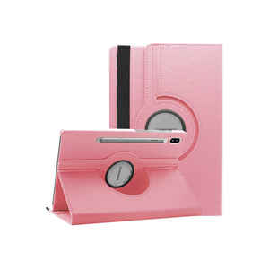 Étui en cuir PU avec support rotatif à 360° Netzy pour Samsung Galaxy Tab S7 Plus T970 Rose - Product Image 1
