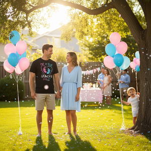 Maglietta Promozionale 'Nonno Ti Ama' per Rivelazione del Sesso del Bambino in Rosa o Blu - Product Image 3