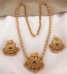 South Iindian Kundan Temple <b>Jewellery</b> Traditional Antique Bridal Wedding <b>Jewellery</b> Heavy Gold Plated <b>Women</b> <b>Jewellery</b> <b>Set</b> <b>Women</b> - Product Image 1
