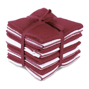 Purple Striped Terry Cotton Promotional Embroidered Golf Cloth <b>Kitchen</b> <b>Towels</b> Set Rectangle Woven Machine Wash Care Instructions - Product Image 4