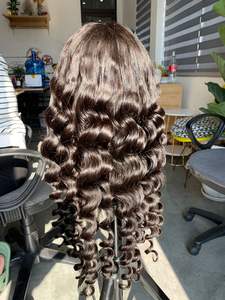 Pelucas de Cabello Virgen Remy con Frente de Encaje Transparente de Alta Calidad, Precio de Fábrica, Trama Única, Vietnamhairluxury para Mujeres - Product Image 4