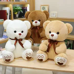 35-65CM Bonito Clássico Teddy Bear Plush Brinquedos Kawaii Bow Tie Bear Plushie Travesseiro Recheado Bonecas Macias para Crianças Meninas Amante Presentes