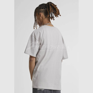 Camisetas de punto de algodón 100% para hombre, venta al por mayor, lavada con ácido Vintage camiseta pesada de alta calidad, logotipo personalizado de gran tamaño, 100% algodón - Product Image 1