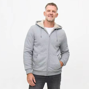 Sudaderas con capucha de algodón 400GSM gruesas de la mejor calidad, logotipo personalizado, Sudadera con capucha de gran tamaño con cremallera completa para hombre en blanco, exportación desde Pakistán - Product Image 1