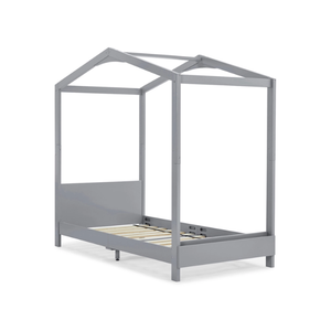 Cama de casa para niños de madera gris gemela a buen precio para niños para dormitorio, sala de estar, proveedor OEM de Vietnam siguiendo su marca - Product Image 2