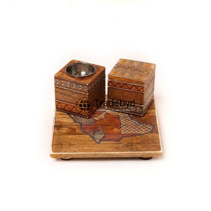 Brûleur spirituel élégant en bois fait à la main conçu pour l'encens à cône en résine pour la prière quotidienne d'aromathérapie de qualité supérieure - Product Image 3