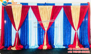 Telones de Fondo Lisos Multicolores para Escenario de Boda, Hermoso Telón de Fondo para Ceremonia de Sangeet, Colorido Telón de Fondo para Noche de Mehndi - Product Image 2