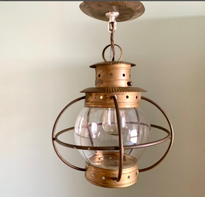 Copper and <b>Glass</b> <b>Globe</b> Nautical Lamp Handmade Stand High Quality Lamp - Product Image 2