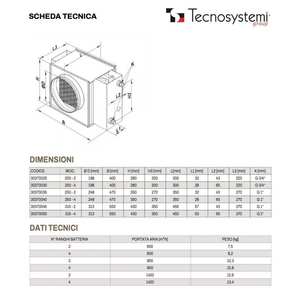 Batterie d'eau chaude Tecnosystemi pour systèmes CVC, pour unité de récupération de chaleur efficace - Product Image 3