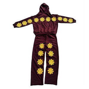 ชุดวอร์มพิมพ์ลายพัฟของผู้ชายชุดวิ่งกางเกงผ้าฝ้าย100% และกางเกงแบบเรียงซ้อน - Product Image 1