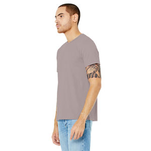 52% Airlume T-Shirt manches courtes unisexe CVC en coton peigné et anneau, 48% Poly 32 simple 4.2 oz rose gravier - Product Image 2