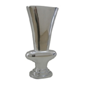 Vase en aluminium poli miroir avec finition argentée parfait pour une décoration de vaisselle élégante - Product Image 4