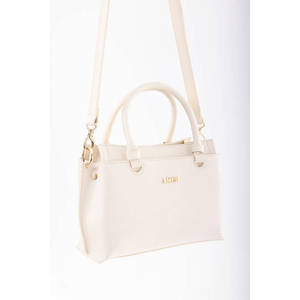Sac flottant demi-lune en rotin beige avec broderie et logo personnalisé - Product Image 2