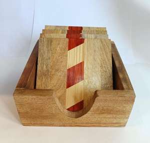 Produit de haute qualité aux prix les plus bas Design artistique napperons personnalisés sous-verres en résine époxy et bois Napperon tarifs de gros - Product Image 5