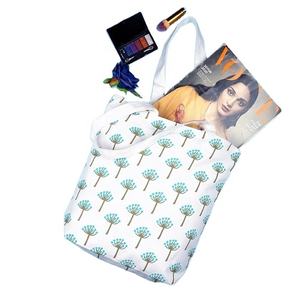 Sac en coton recyclé robuste emballage sacs fourre-tout en toile avec poches zippées sacs à provisions Novation de noël avec logo - Product Image 5