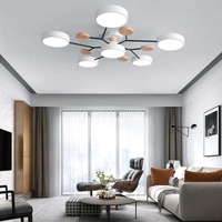 Lustre LED moderne pour salon et salle à manger, style nordique haut de gamme - Lustre multi-têtes pivotant