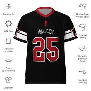 เสื้อฟุตบอลคอวีไซส์ใหญ่เสื้อเจอร์ซีย์พิมพ์ลายระบายอากาศใส่สบายเสื้อ Y2k ใส่ได้ทั้งชายและหญิง - Product Image 3