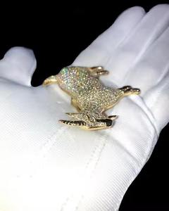 Pendentif en argent sterling 925 avec design animal personnalisé, diamant brillant, bijoux hip-hop glacés, pendentifs, breloques, plaqué or, moissanite - Product Image 4