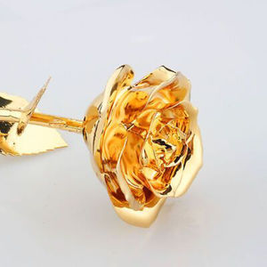 Venta caliente Decorativo 24K Oro Rosa Fabuloso Diseño Hogar Decorativo 24K Oro Rosa Material de metal de primera calidad Rosa para la venta - Product Image 3