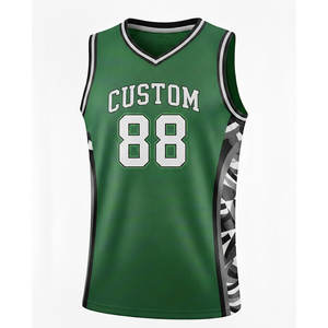 Maillot de basket-ball court respirant personnalisé pour hommes, impression de nom et de numéro, uniforme d'équipe professionnel pour l'entraînement en salle - Product Image 1