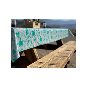 Orange <b>Lace</b> Organic Cotton Embroidered Durable GOTS Certified Perfect Dining Gatherings 60x90 Inches Machine Washable <b>Tablecloth</b> - Product Image 3