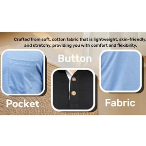 Polo con estampado de técnicas oscuras sólidas de primera calidad para hombre, tela de alta calidad con mangas largas y cortas y cuello de polo para golf - Product Image 4