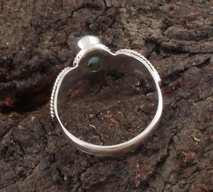 Bague en argent sterling artisanale avec améthyste, spirale bohème, pierre de naissance de décembre - Product Image 2