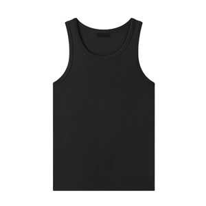 Camiseta sin mangas para correr, jersey deportivo de algodón, diseño holgado, liso, ropa de yoga, color sólido, secado rápido, top acanalado sin costuras - Product Image 2