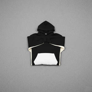 Sudadera con Capucha para Hombre, 100% Algodón, Tejido de Felpa, Diseño Personalizado, Otoño, Alta Calidad, 370gsm, Corte Regular, Resistente al Viento, con Bolsillos, Tallas Grandes - Product Image 3