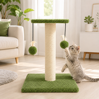 Tiang Garukan Kucing Ramah Lingkungan, Tahan Lama, dari Tali Sisal Alami, Mainan Gantung untuk Kucing Indoor, Desain Ringkas, Kemasan Kardus