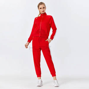 Jogger élégant costume femmes deux pièces survêtement fabricant rose survêtement ensembles femmes vêtements - Product Image 6