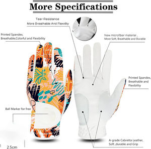 Guantes de Golf de Alta Calidad para Todo Clima, Hechos de Piel de Cabretta, con Logotipo Personalizado, Baberos de Golf Lavables, Guantes de Golf de Piel de Oveja - Product Image 3