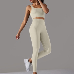 ชุดออกกำลังกาย2ชิ้นสำหรับผู้หญิงชุดเล่นโยคะฟิตเนสยิมยกกางเกงพลัสไซส์ - Product Image 5