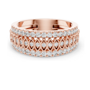 Anillo de Diamantes de Laboratorio de 0.498 CT para Mujer, Claridad VVS-VS EF, Oro de 18KT, 14KT, 10KT y Plata 925, Oro Rosa, Amarillo - Product Image 3