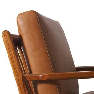 Fauteuil inclinable de luxe Rulasea en bois massif, finition couleur marron, idéal pour le salon - Product Image 4