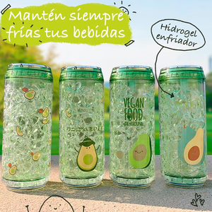 Tazza Termica da 500ml con Raffreddatore in Idrogel, Design Carino a Forma di Avocado per Viaggi, Realizzata in Plastica - Product Image 4