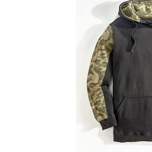 Sweat-shirt à capuche uni pour homme, 100% coton, 2 pièces, saison hivernale, logo personnalisé, veste de baseball - Product Image 2