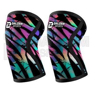 Nouveauté Genouillère de compression personnalisée 7mm Manchons de sécurité fitness pour haltérophilie Genou d'impression par sublimation - Product Image 5