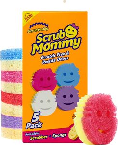 Éponges de cuisine Scrub Daddy Scrub Mommy, lot de 5, double face, multicolores, résistantes aux taches et aux odeurs - Product Image 5