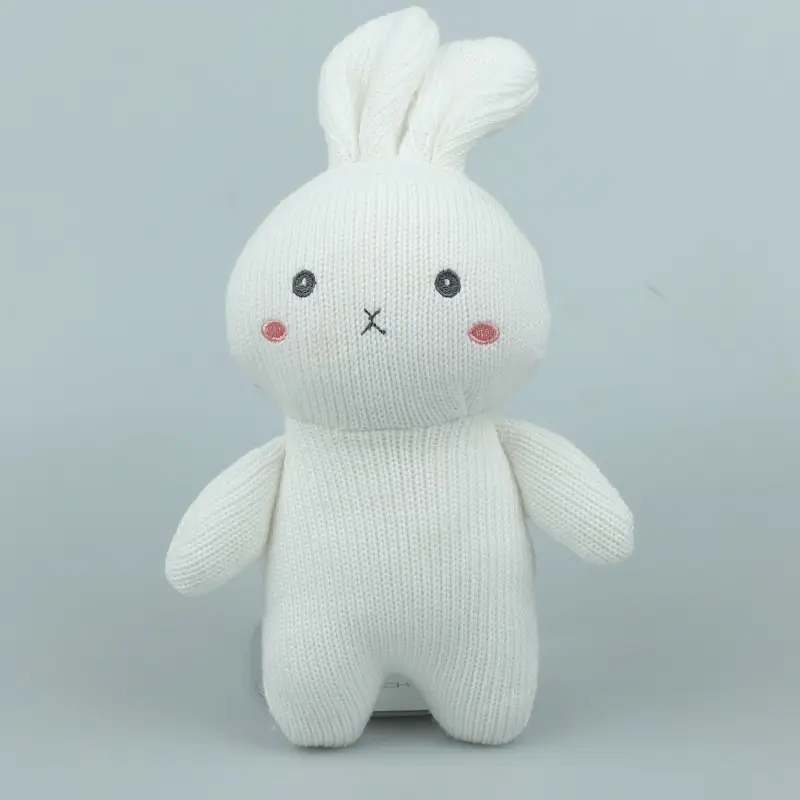 Yeni varış pamuk tığ kreş uykulu tavşan yumuşak dolması Bunny bebek ilk oyuncak uyku oyuncak bebek Amigurumi Bunny tığ oyuncak