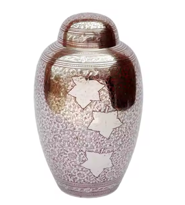 Urne funéraire en métal artisanale pour adultes, grande, design moderne, urne funéraire décorative pour les cendres humaines - Product Image 2