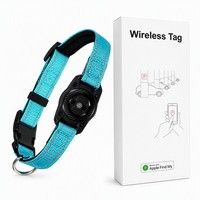 Collier intelligent anti-perte pour chien et chat, tracker compatible Apple Find My, étanche IP68, réfléchissant, en nylon et ABS, tailles S, M, L, 4 couleurs, boîte cadeau